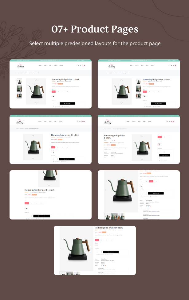 Multiple product details pages