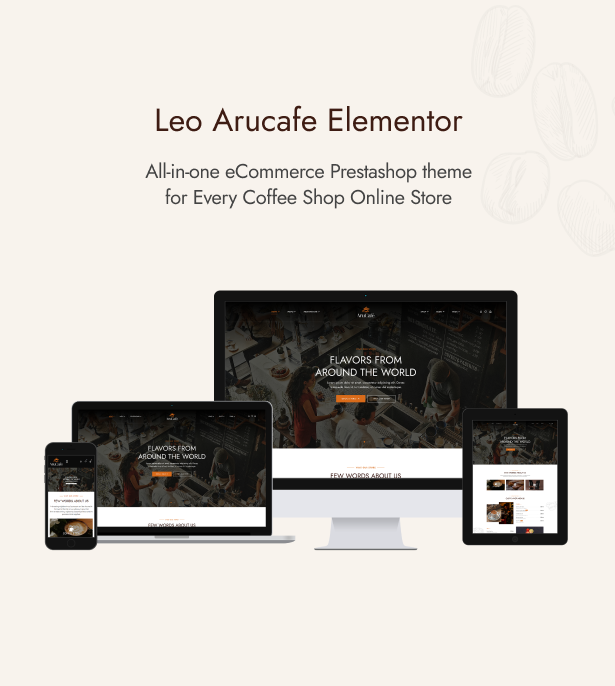 Leo Arucafe Elementor - Prestashop 8.x Theme For Coffee Shops 