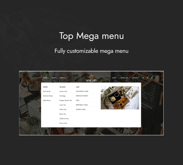 Top-notch Mega menu