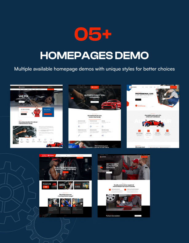 05+ Pre-made Modern Homepages 