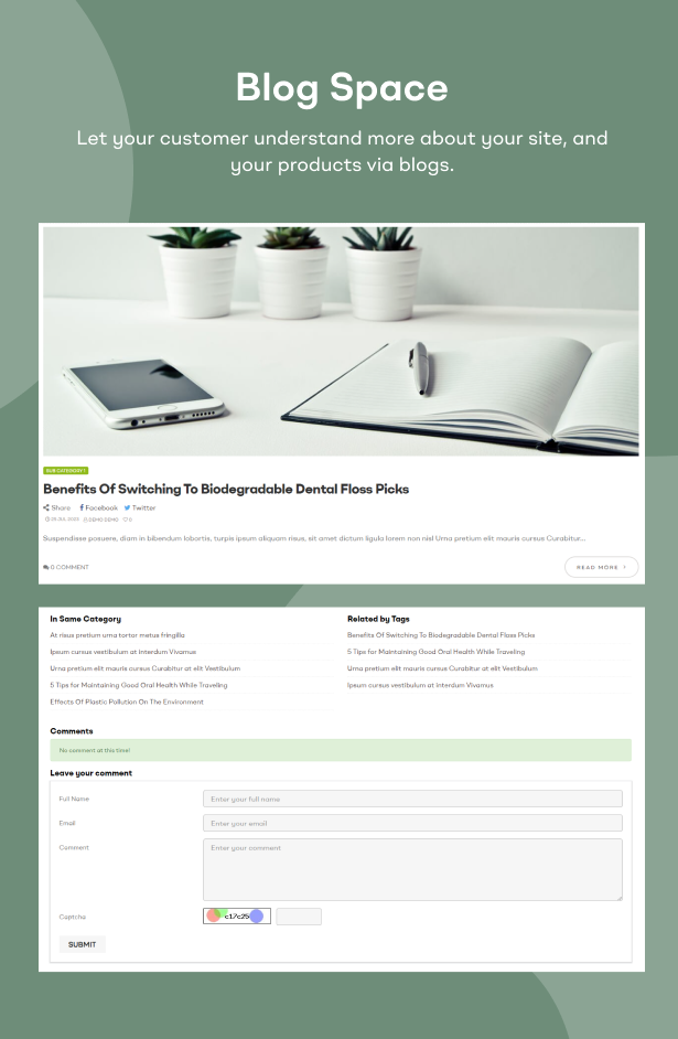 Well-designed blog page