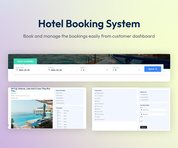 Complete hotel booking system