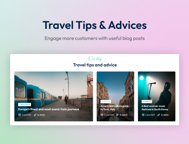 Travel tips & advices with Blog