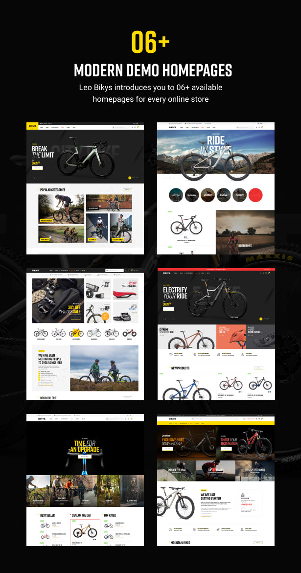 Trending Website design for bike shop business