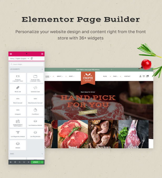 Front-end Real-time Editing with Elementor Page Builder 