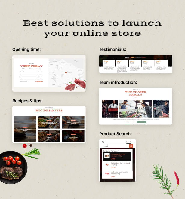 Best solutions to launch meat & restaurant online 