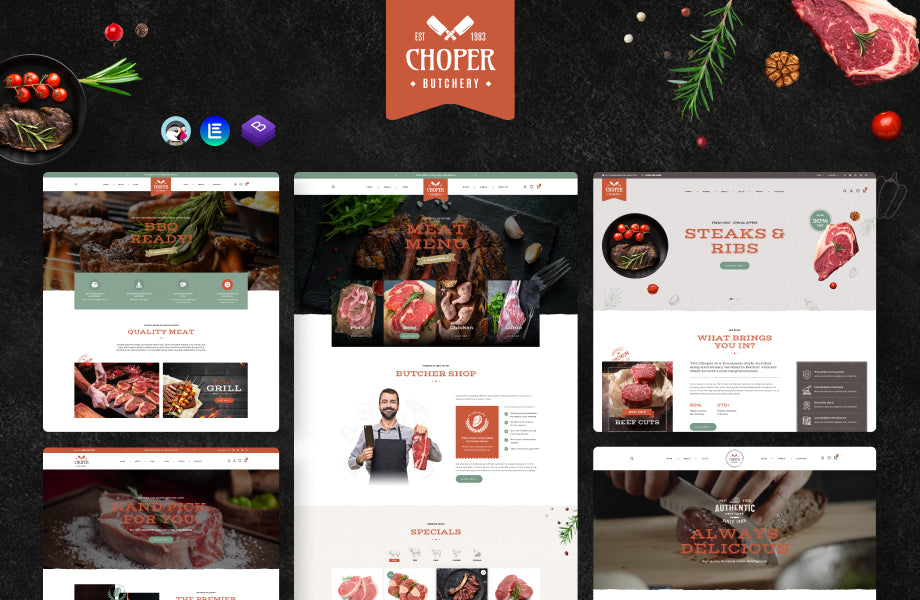 Leo Choper - Fresh Meat & Restaurant Elementor Prestashop Theme