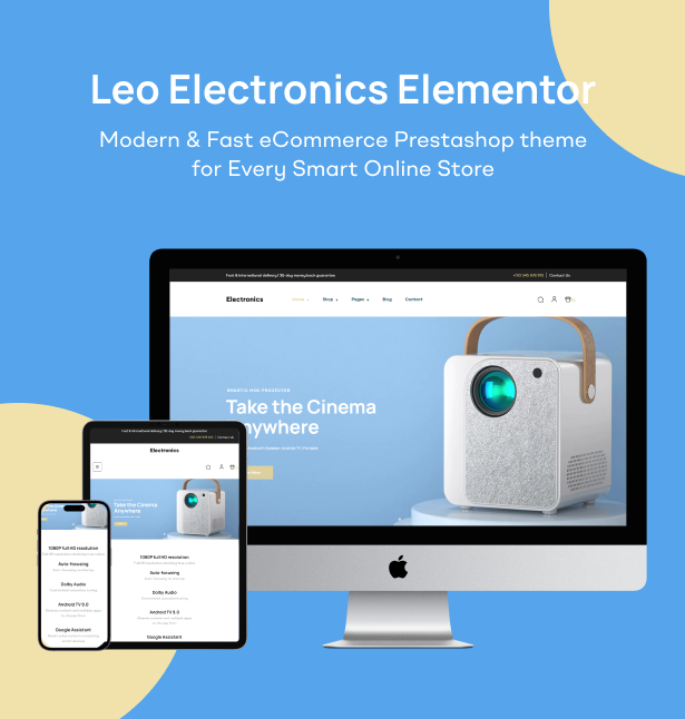 Leo Electronics Elementor - Prestashop 8.x Theme For Smart Stores