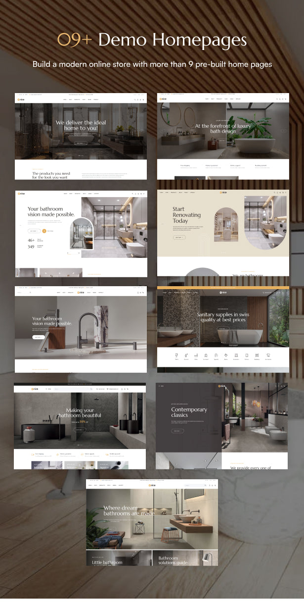 09+ Homepages for Bathroom & Interior