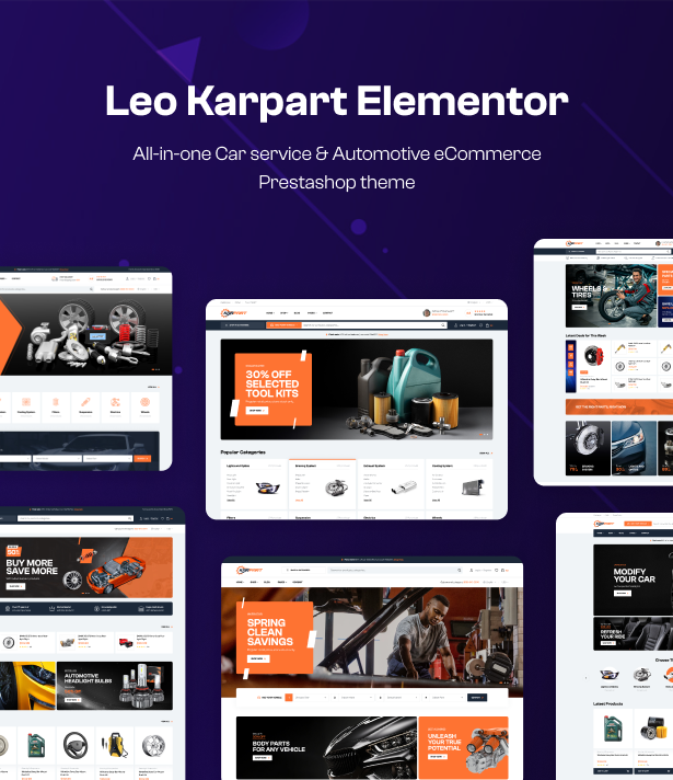 Leo Karpart Elementor - Prestashop 8.x Theme For Car service & Automotive website