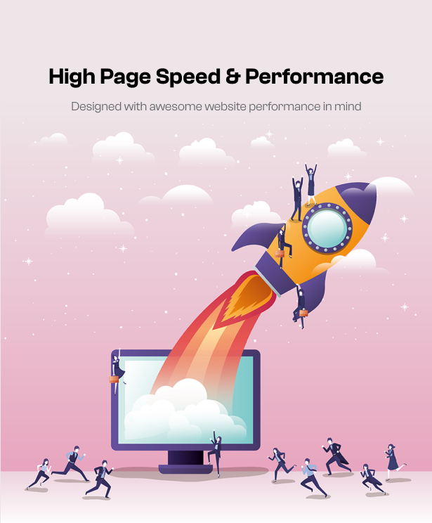 High page loading speed and performance