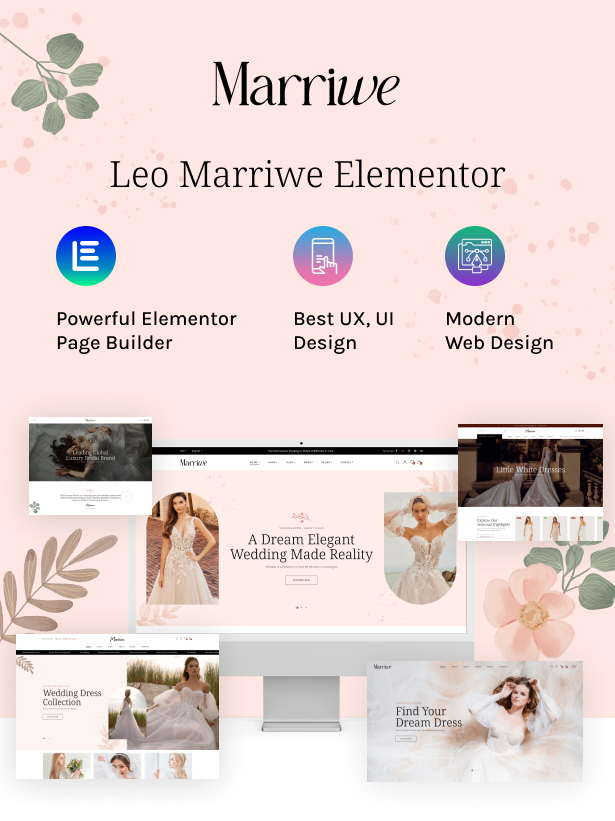 Leo Marriwe Elementor - Prestashop 8. x Theme For Wedding, Celebrations, and Event Shop