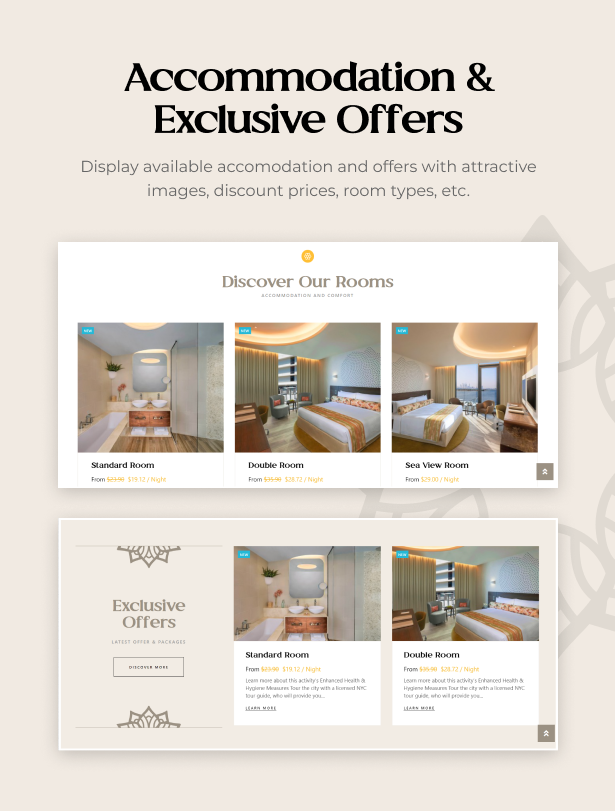 Accommodation Introduction & Exclusive Offers