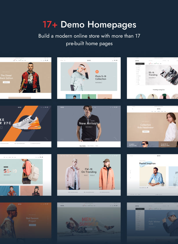 17+ Homepages for Unisex Fashion & Clothings