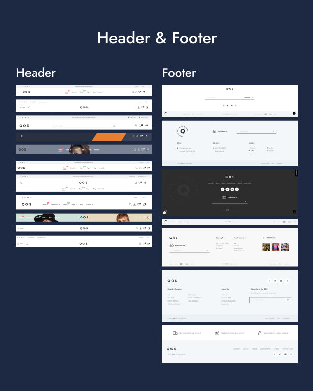 Flexible Header and Footer layouts 