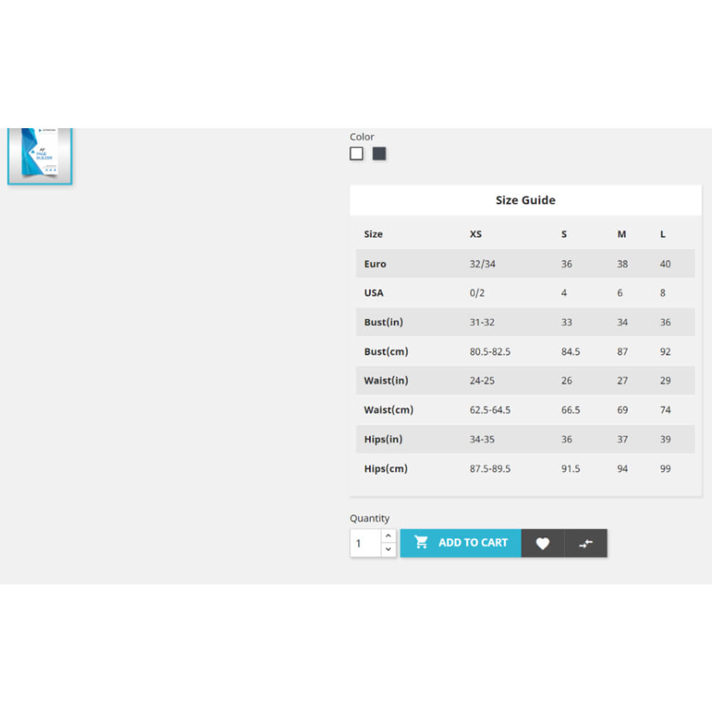 leo size chart module