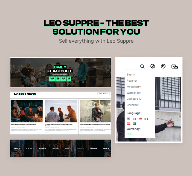 Sell everything online with Leo Suppre Elementor