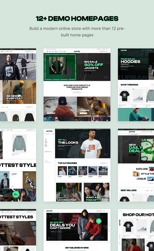 12+ Homepages for Sporty Fashion & Clothings