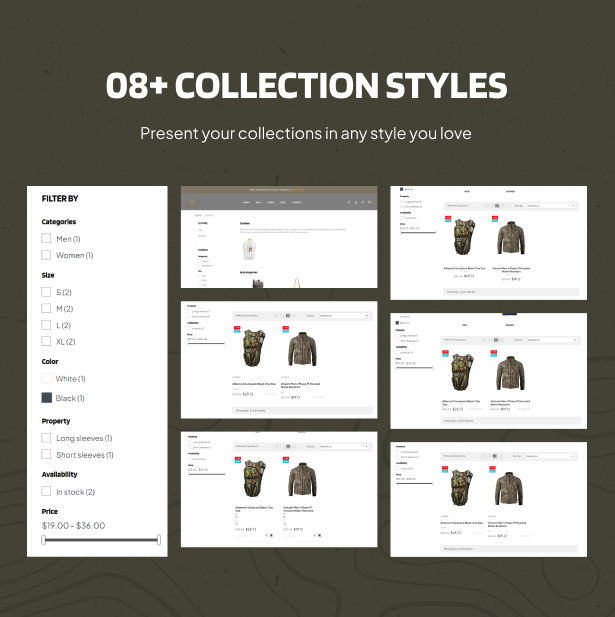 Multiple layouts for product collection