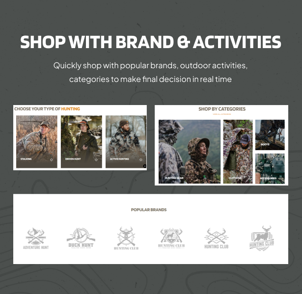 Shop with brand and activities