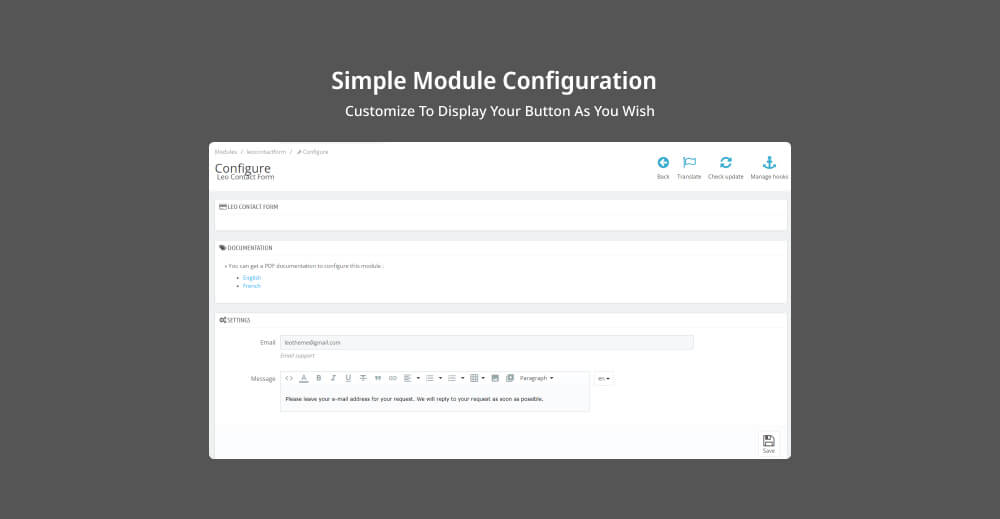 Simple Module Configuration 
