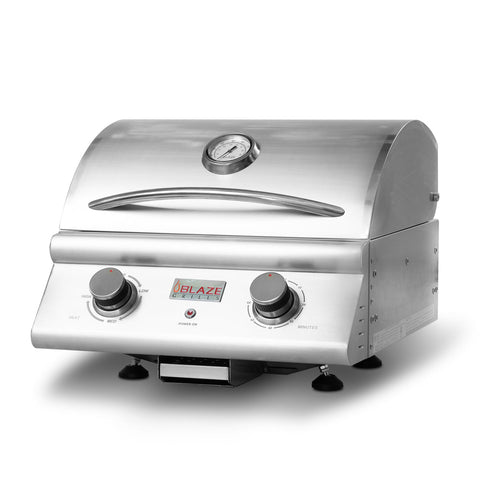 1800-Watt Stainless Steel Electric Grill Countertop BBQ Oven in Silver