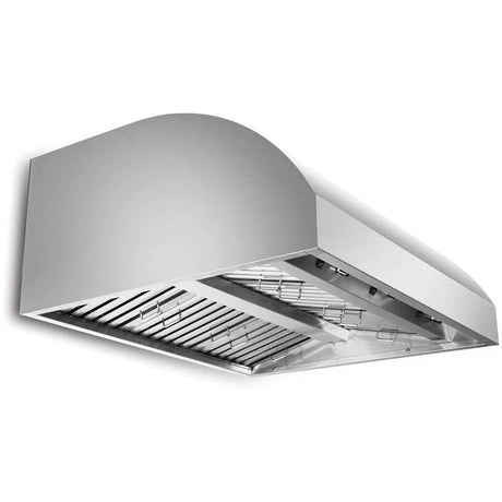 XO XOGV48S 48 Inch Wall Mount Range Hood with 2-Speed/1200 CFM Blower, Knob  Controls, LED Lighting, Stainless Steel Pro Baffle Filters, Top or Rear  Venting, and UL Listed