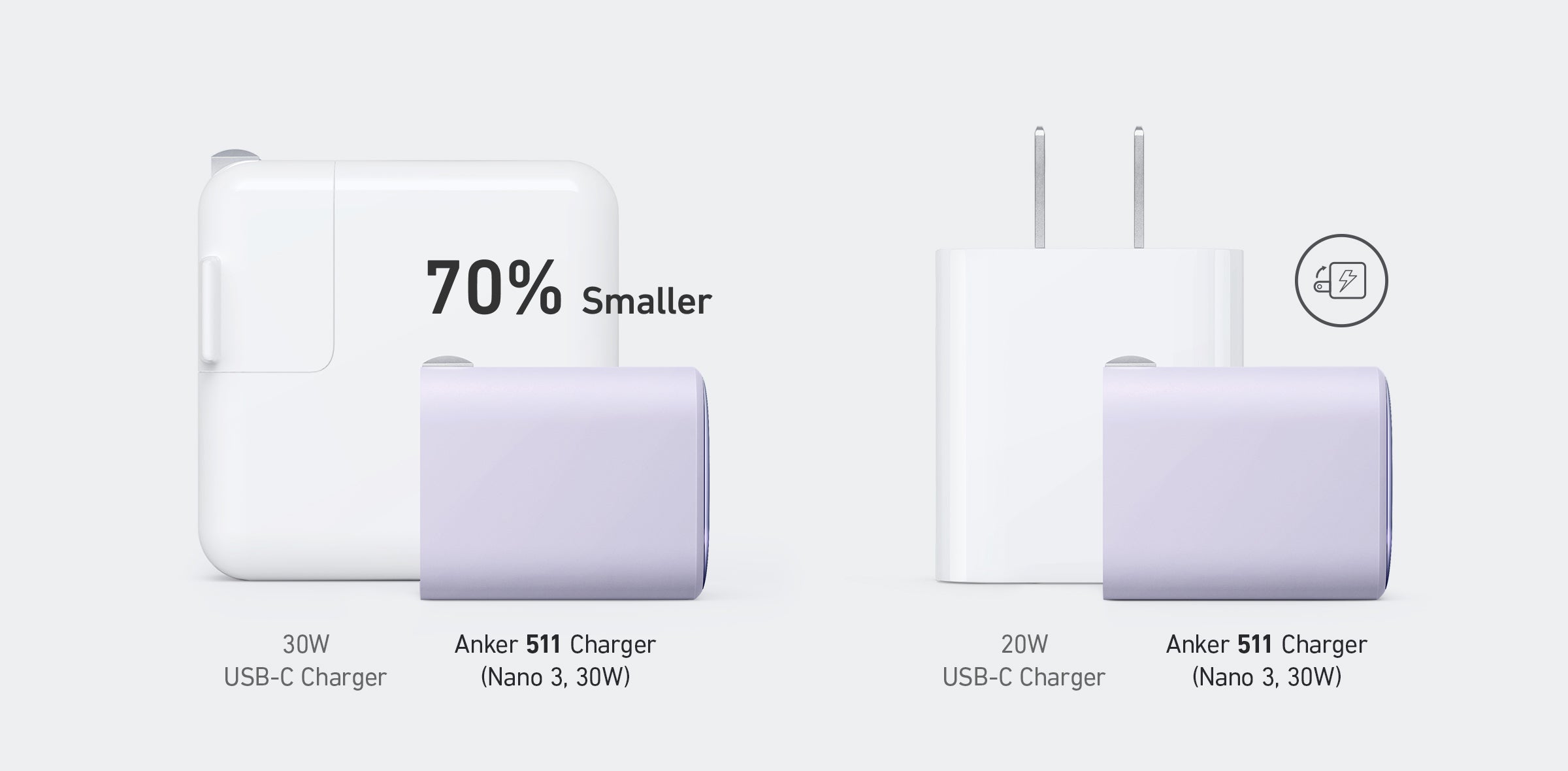 Anker 511 Charger (Nano 3, 30W) with USB-C to Lightning Cable (6ft