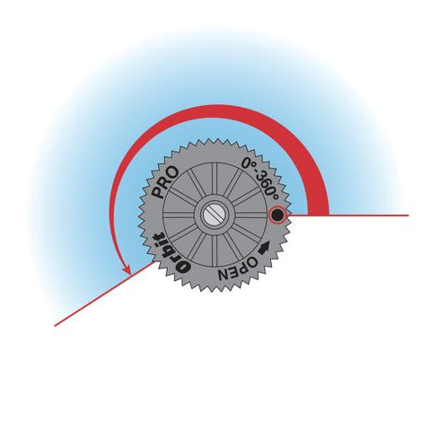 Diagram for adjustable pop-up sprinkler nozzle.