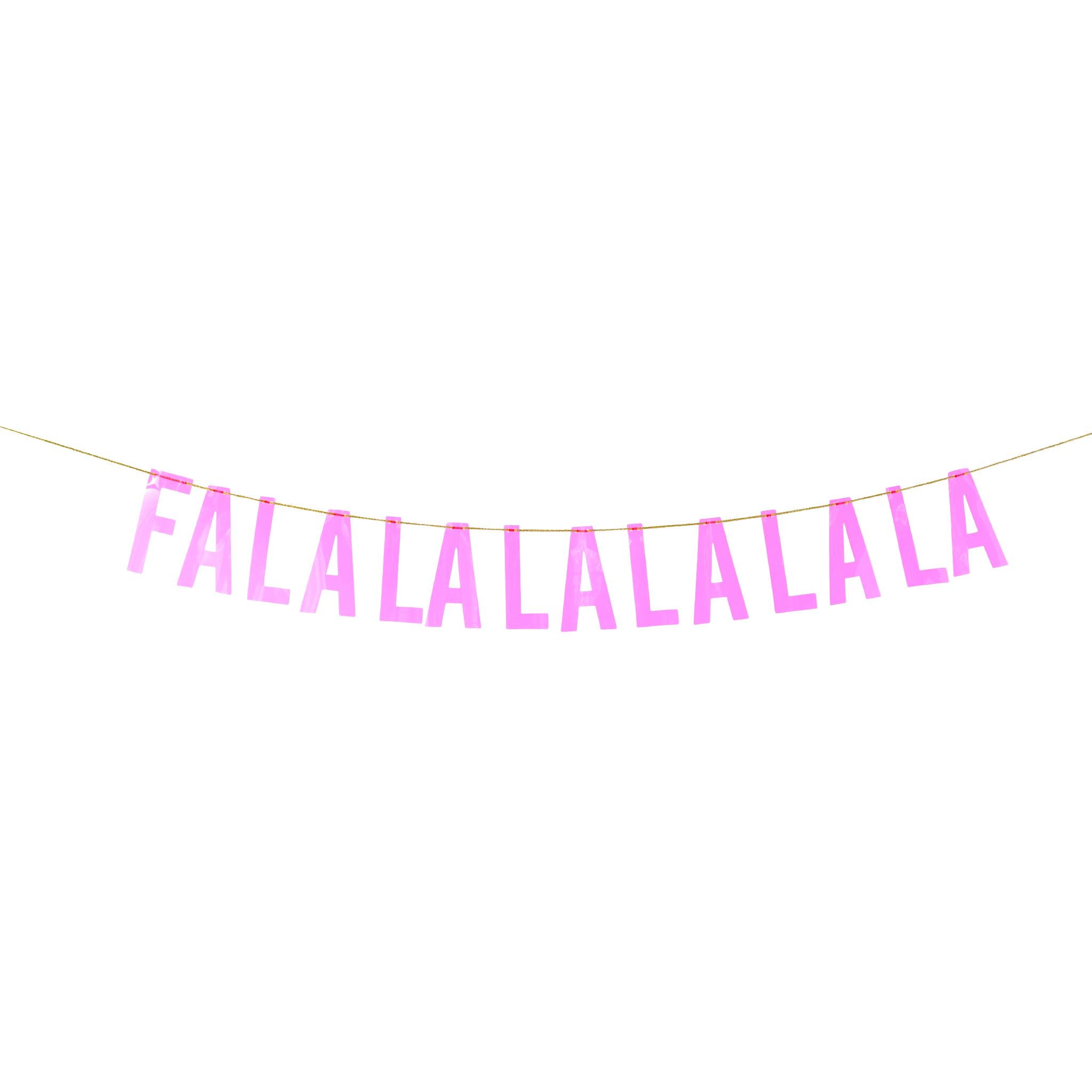 Falalalalalala Artisan Banner - Neon Pink