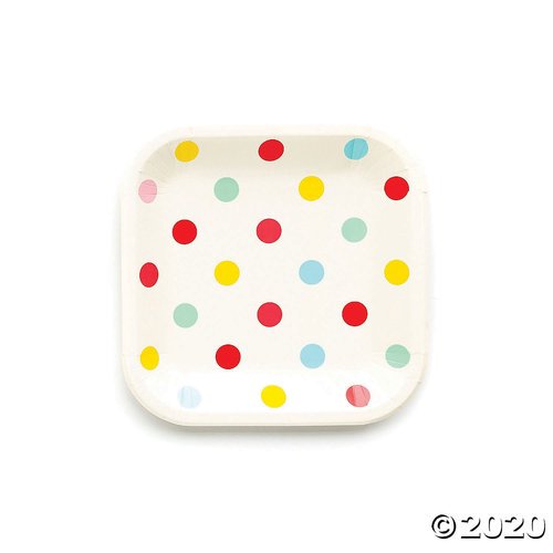 Hip Hip Hooray Polka Dot 9" Plate