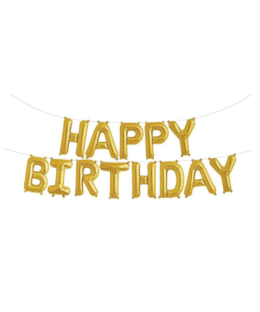 Mylar 16" Happy Birthday Balloon Banner