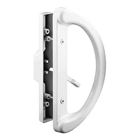 PRIME-LINE C 1225 Sliding Patio Door Handle Set - Replace Old or Damaged Door Handles Quickly and Easily  White Diecast, Mortise Style, Non-Keyed (Fits 3-15/16 Hole Spacing)