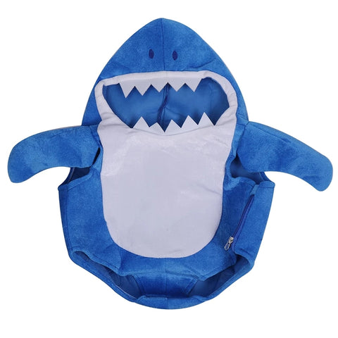 Costume di carnevale da baby squalo per neonati e bambini di colore blu