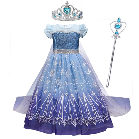 Déguisement princesse bleu fille 2-3 ans