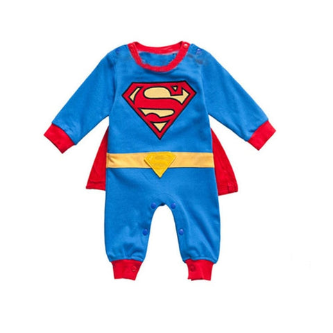 Disfraz de superman de carnaval para bebé con capa