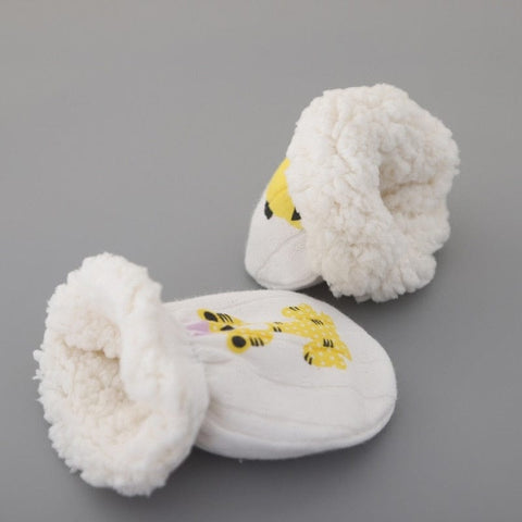Moufle bébé tricot blanc en coton chaud 0 à 6 mois