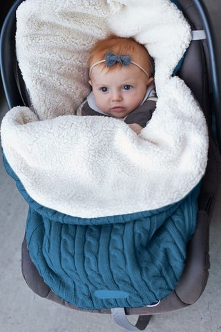 Saco de dormir de lana y polar para bebé
