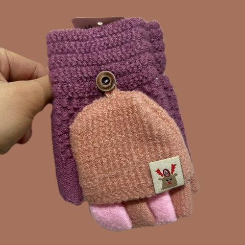 Guanti carini per bambini, guanti lavorati a maglia, dai 5 ai 10 anni