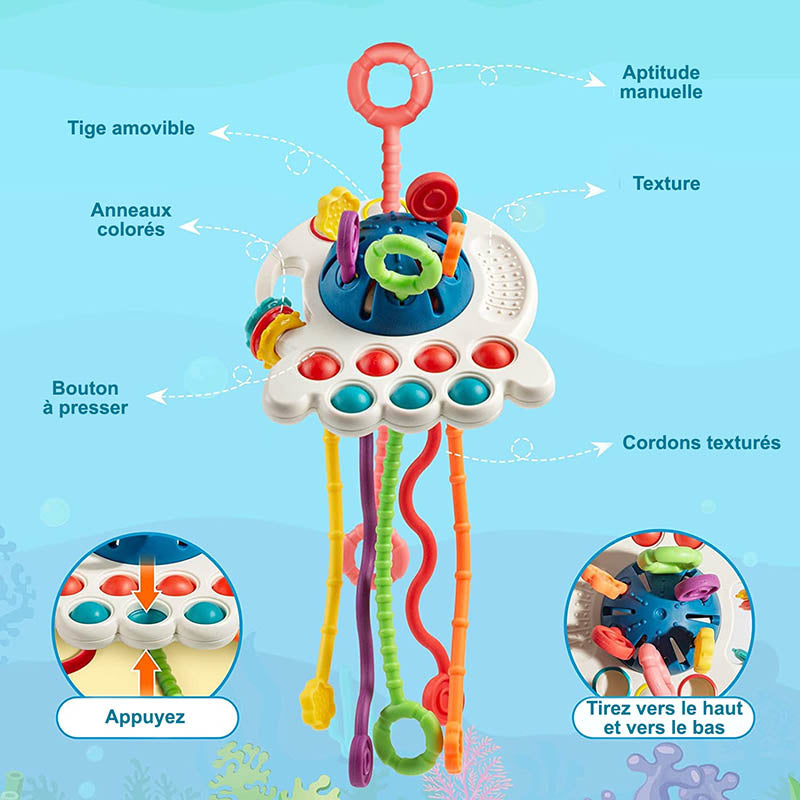 5 PCS Jouets de Dentition Bébé, Jouet Sensoriel Jeux Eveil