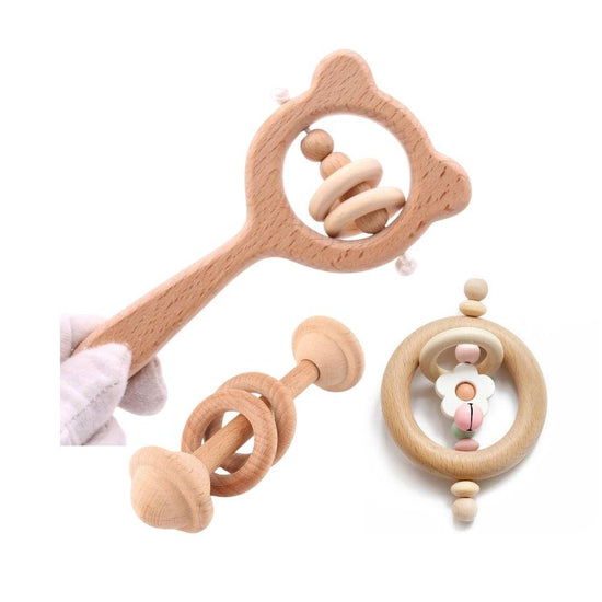 Moukkey Portique D'Éveil Bébé Bois, Arche Éveil Bébé, Arche De Jeu en Bois  Bébé Trapèze avec 3 Jouets pour Bébé pour Enfants Gym Jouet éducatif pour