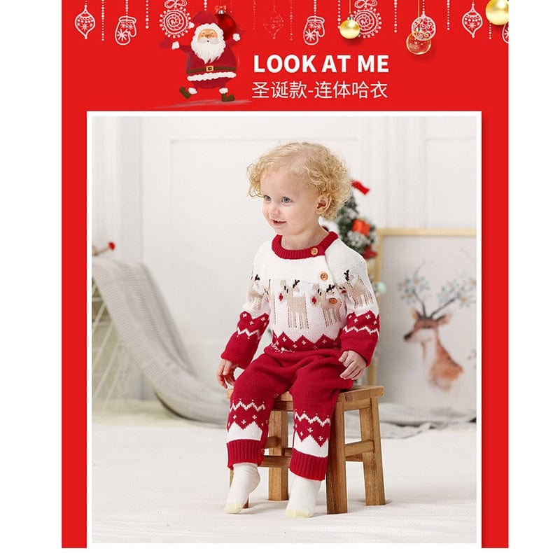 Pyjama de Noël bébé - Ensemble tenue de Noël bébé - Petit Cerf – Petit  Balthazar