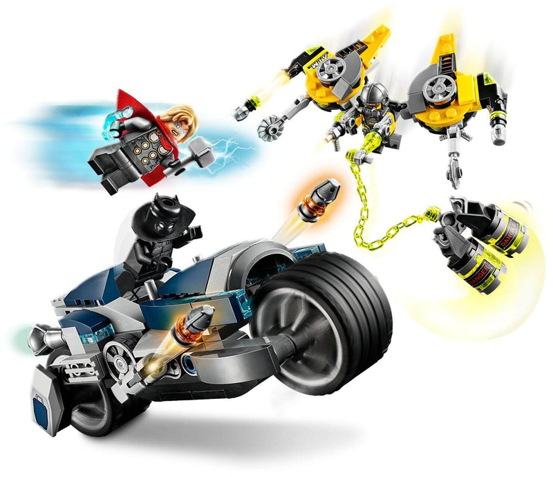 lego avengers bike attack