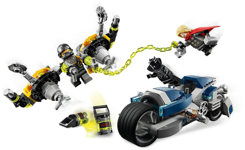 lego avengers bike attack