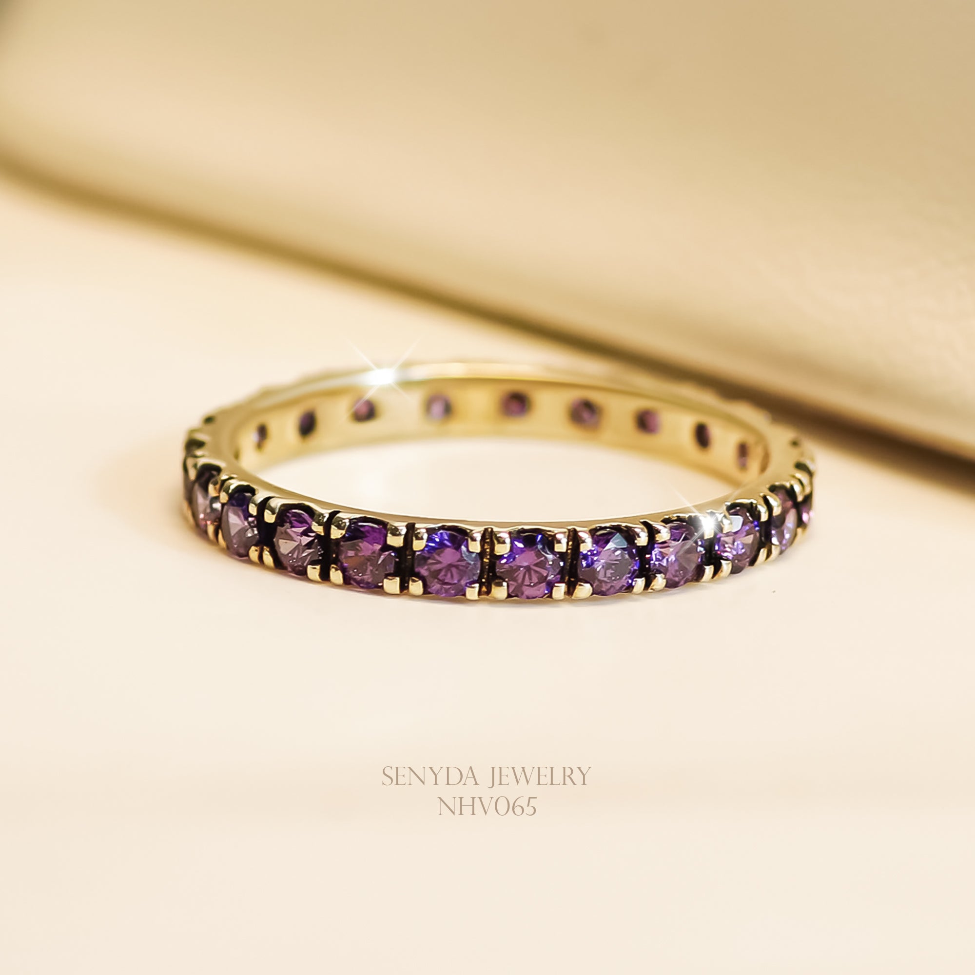 The enchanting clear purple color is also a top choice for her.