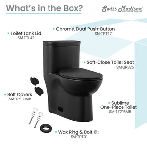 Sublime One-Piece Elongated Toilet Dual Flush 1.1/1.6 GPF