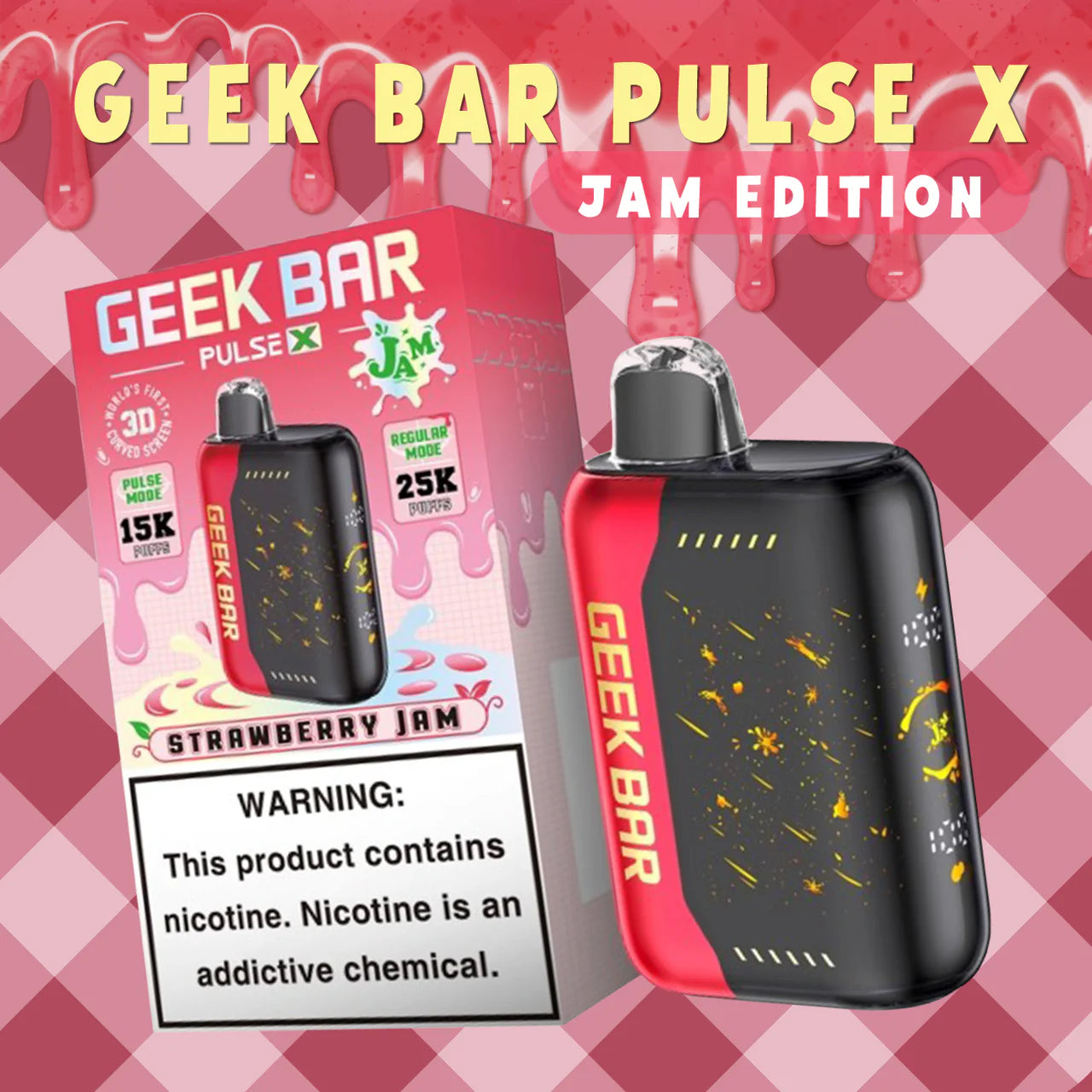 Geek Bar Pulse X JAM Edition Disposable Strawberry Jam