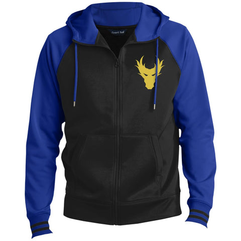 Color block Gold Dragon multi color Men's Sport-Wick® Full-Zip Hooded Jacket
