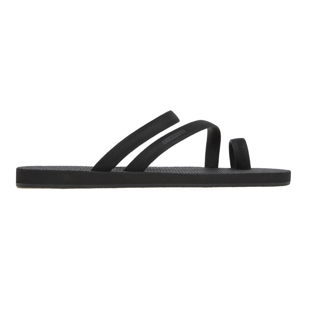 Black bicolored flip-flop with 