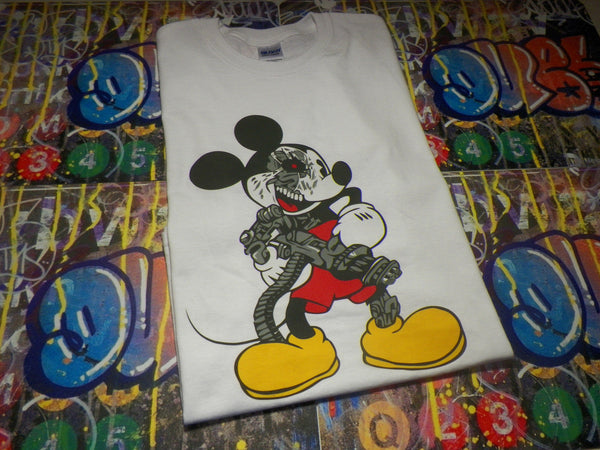 Mickey Mouse Cyborg with Mini Gun T-shirt – Blasted Rat